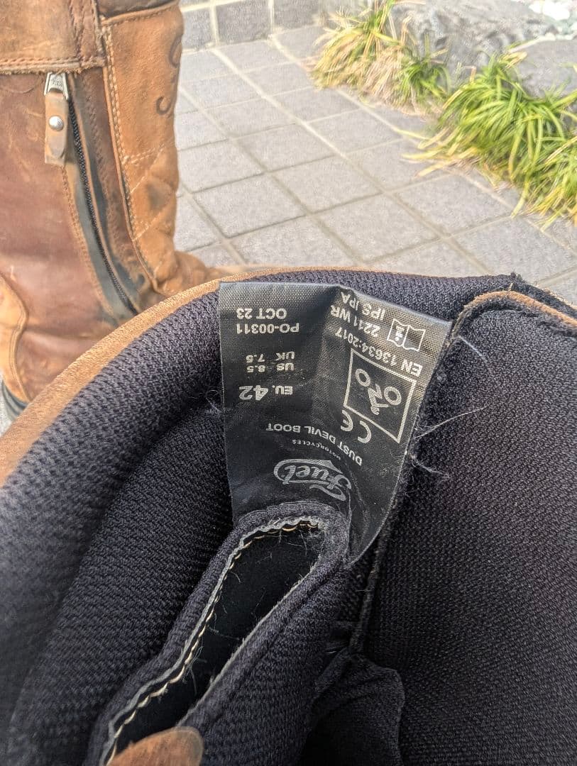 ぶ*く様 フューエル モーターサイクル ダスト デビル ブーツ バイク シューズ