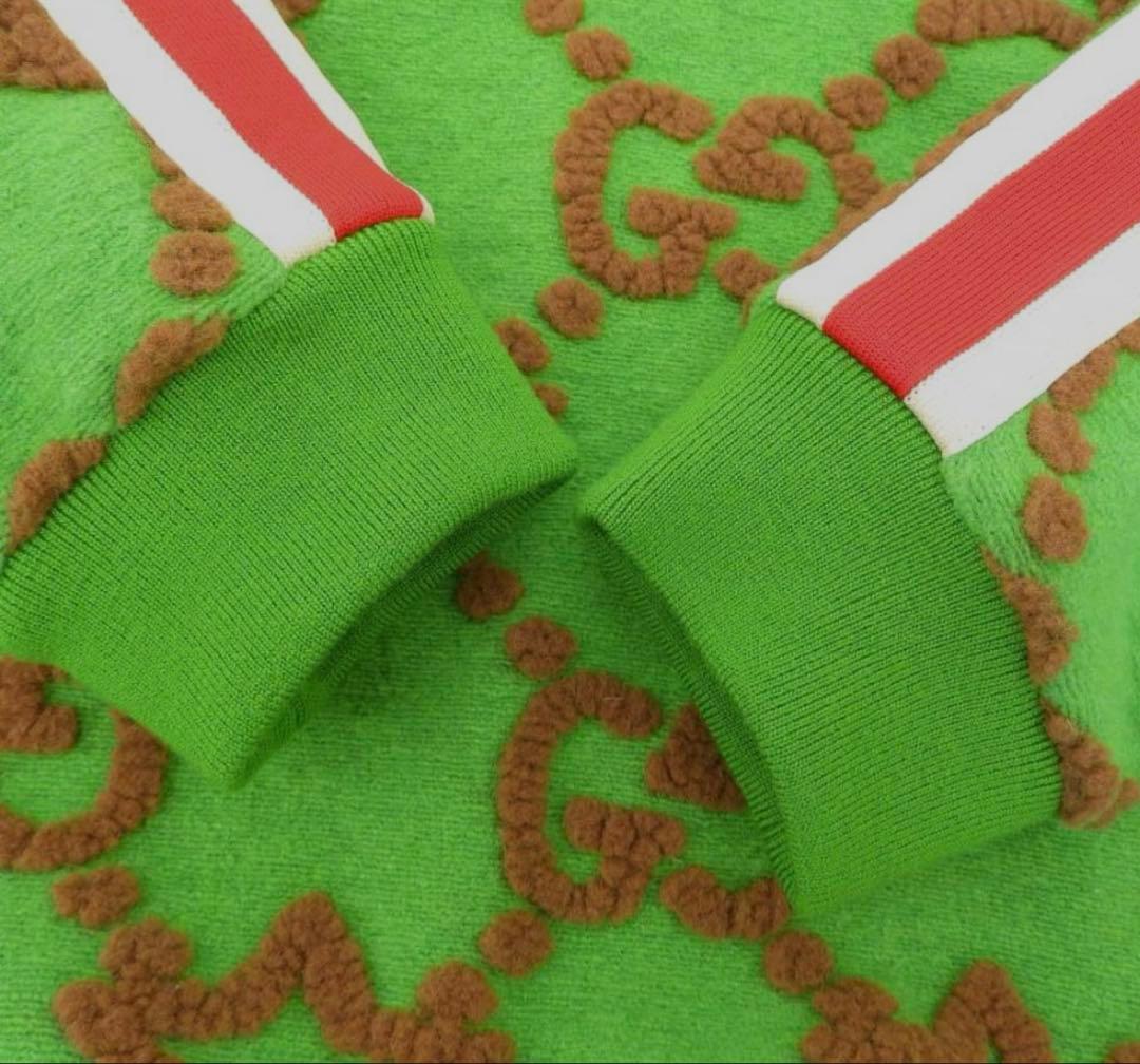 限定値下美品GUCCIグッチ上下セットアップロゴハーフジップ140