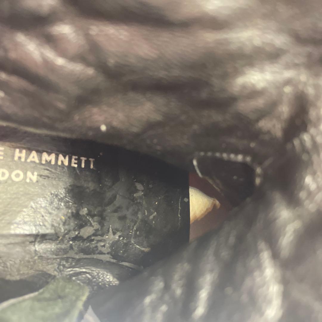 キャサリンハムネットロンドン　ミドルブーツ　エンジニアブーツ　ジップ　25.5㎝