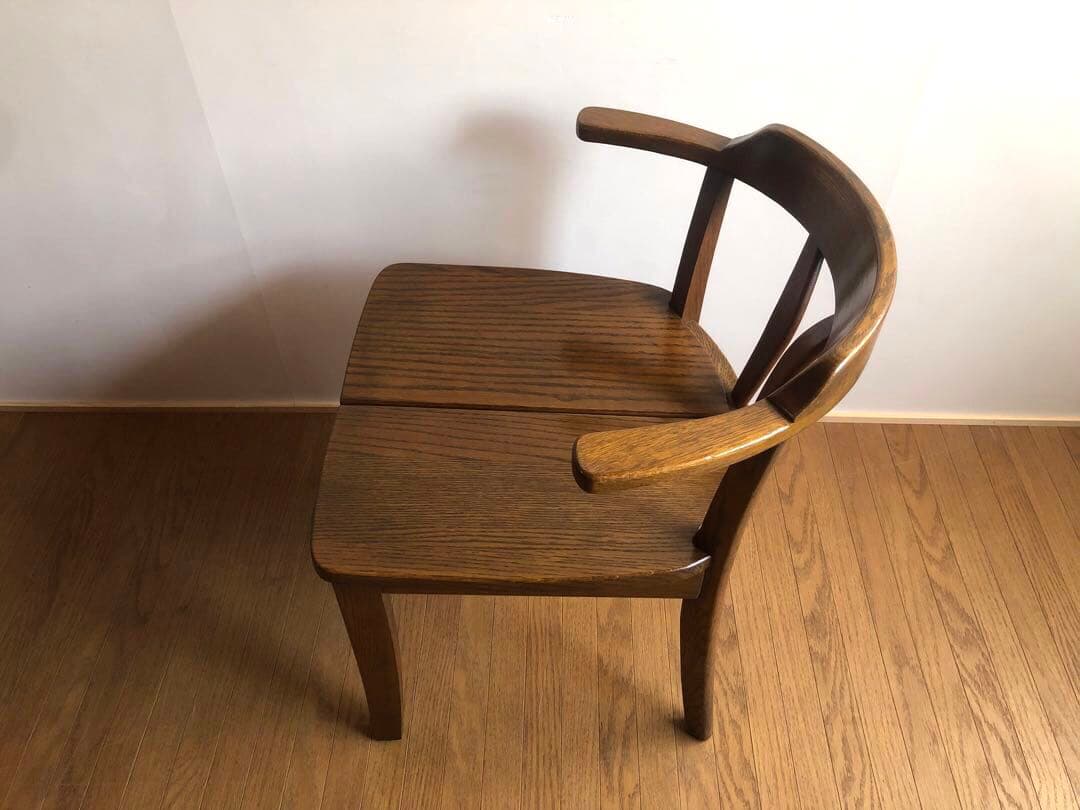 飛騨家具 浜本工芸 アームチェア⑤ 肘掛け 安楽椅子 楢無垢材 民藝家具 古民家