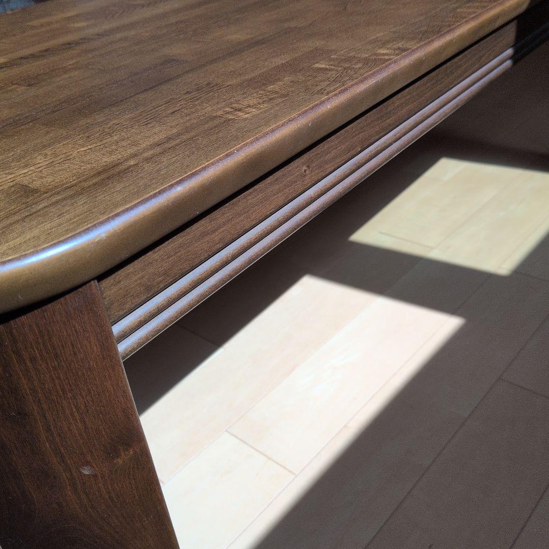 ローテーブル 引き出し付き リビングテーブル ダークブラウン