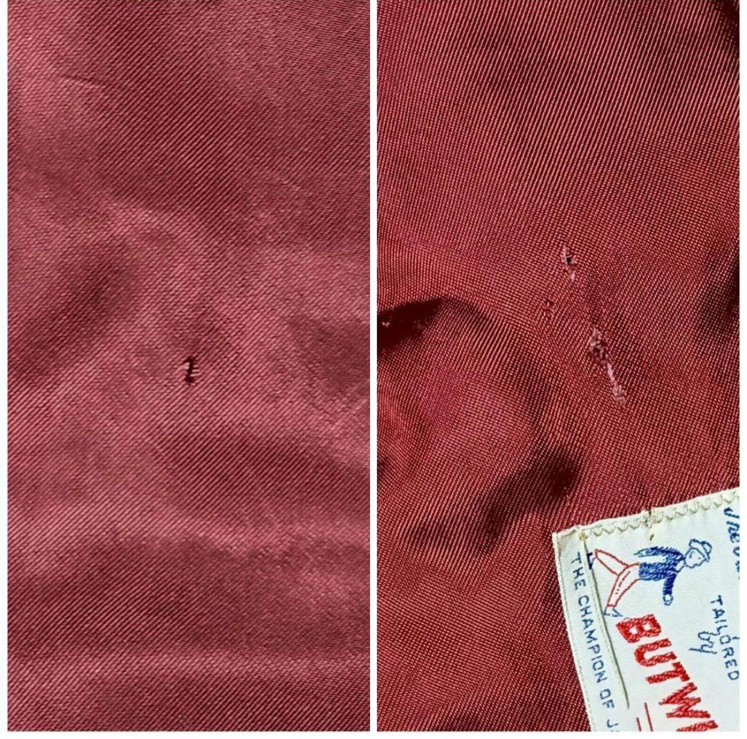 50s-60sBUTWIN スタジャン バーガンディ USA製 46 XL相当