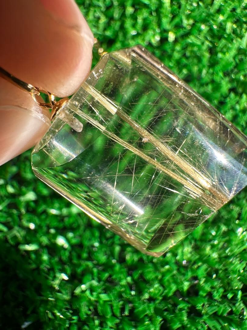 K18 ゴールド ルチルクォーツ ペンダントトップ