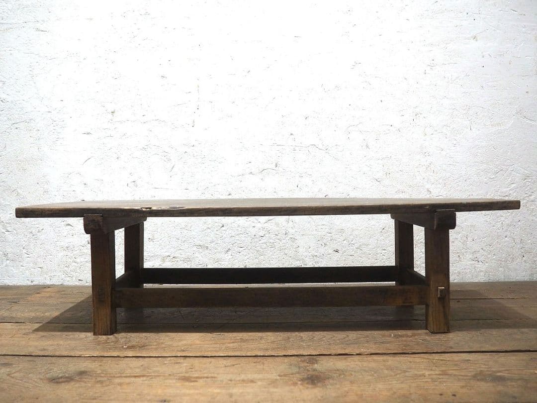 1404 杉のローテーブル　文机　陳列台　古家具　古道具　レトロ　アンティーク