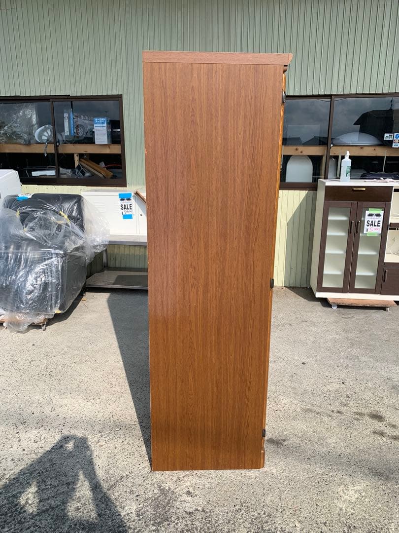 ナチュラルウッド　ワードローブ　鏡付き　(滋賀県内のみ)