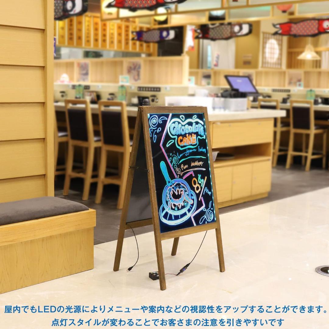 【新品】LED電光掲示板 両面 A型看板 立て看板 スタンド 16色 高輝度発光