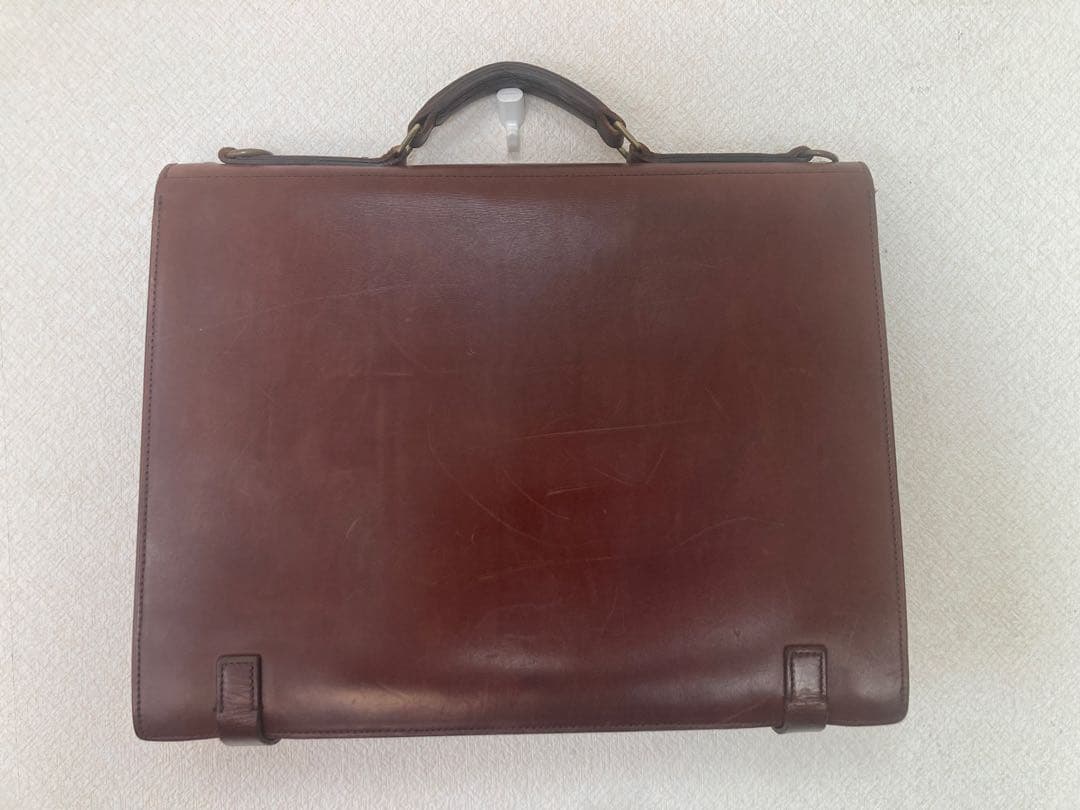 Luggage Label ビジネスバッグ ブライドルレザー 鍵付き チョコ