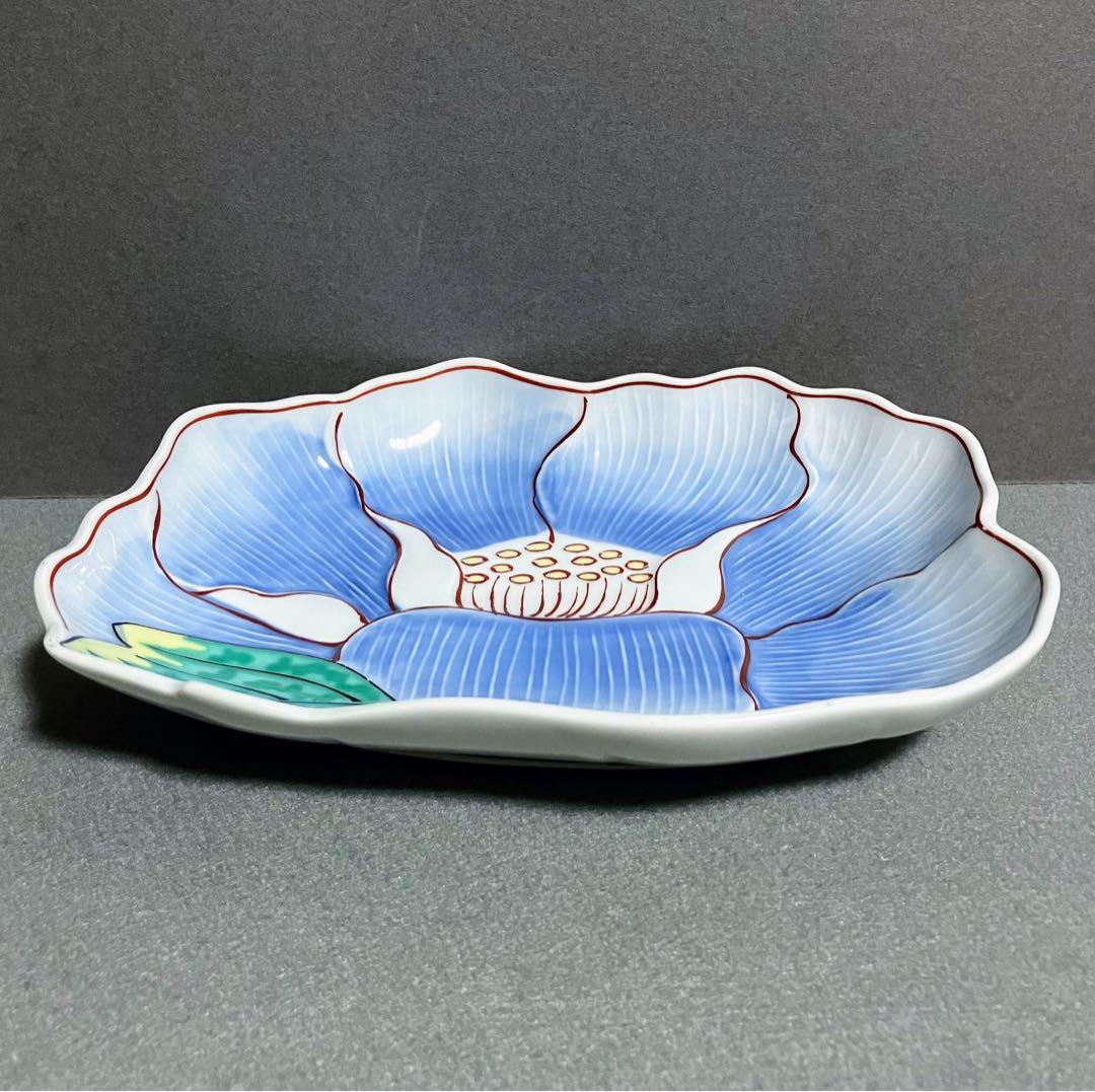 幸楽窯 色絵 牡丹文 変形皿 銘々皿 小皿