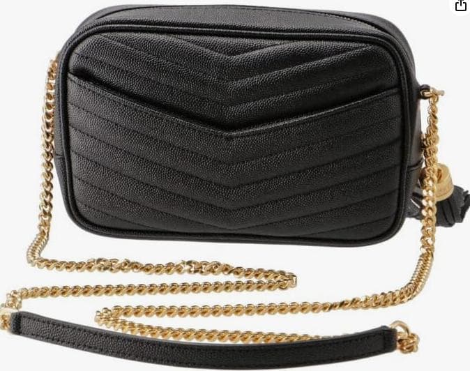 ★週末限定価格　YSL キルティングボディバッグ 黒