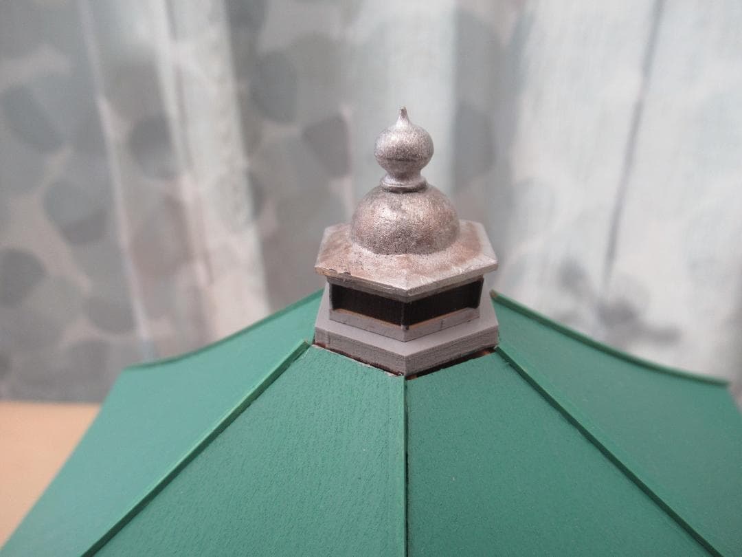 【完成品】会津さざえ堂模型　縮尺１／７５　高さ約１５ｃｍ