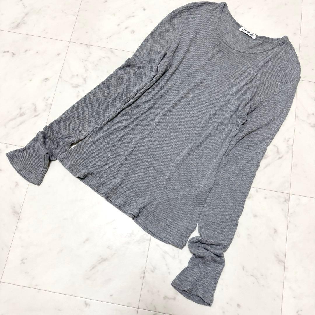 【美品】EVERYDAY I LIKE. カシミヤ リブ ロング Tシャツ