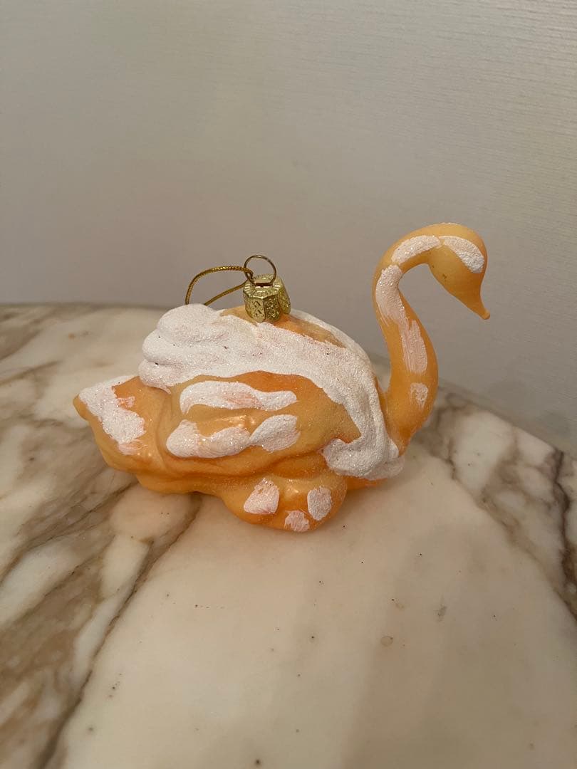 Astier アスティエ　SWAN CREAM PUFF オーナメント　スワン