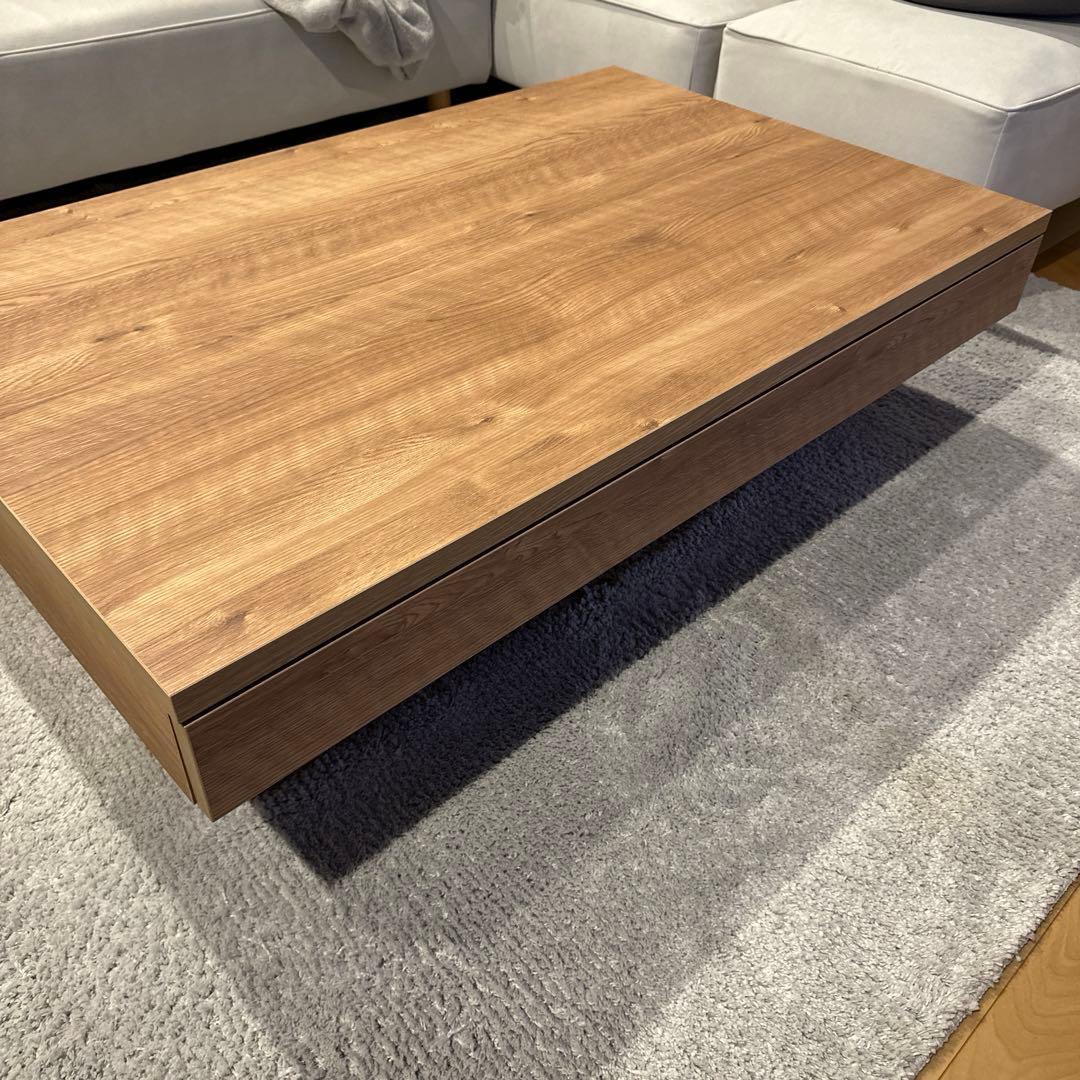 LOWYA木目調センターテーブル 日本製[幅110]