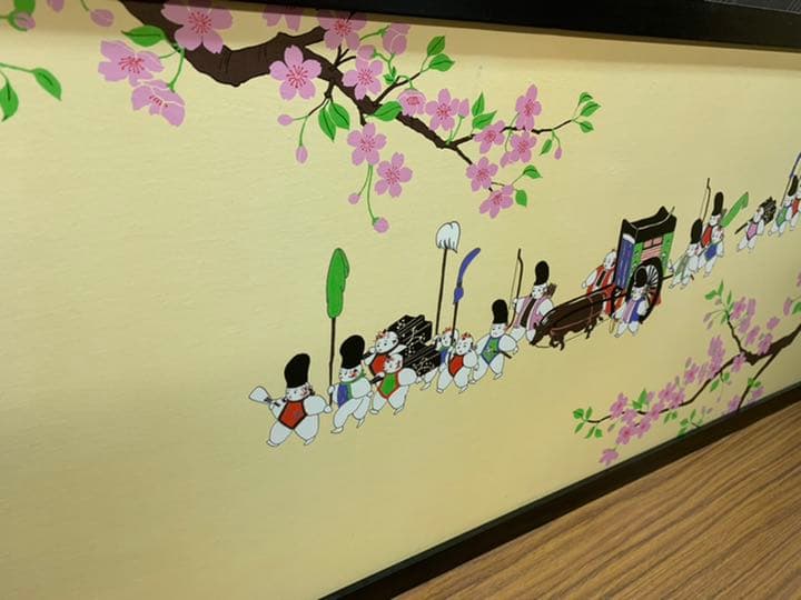 12号　三曲子供柄　屏風　雛人形　道具