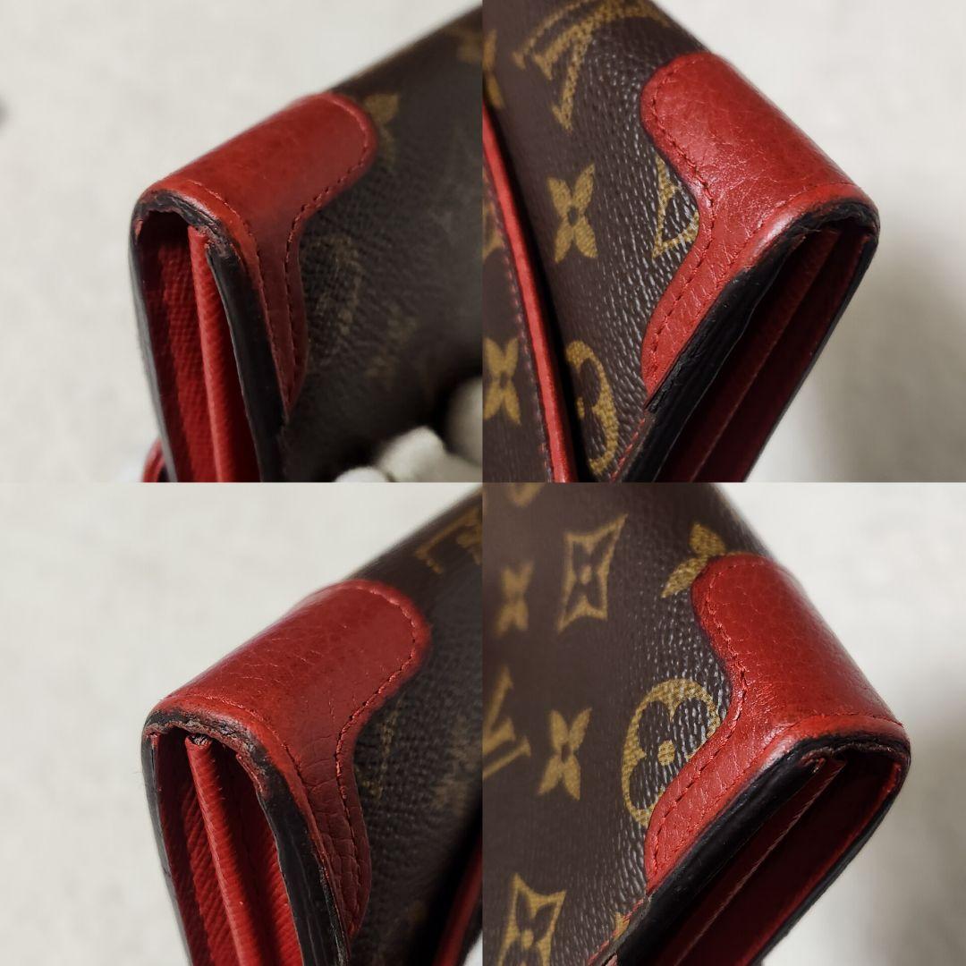ルイヴィトン ポルトフォイユ サラ モノグラム レティーロ 赤 長財布