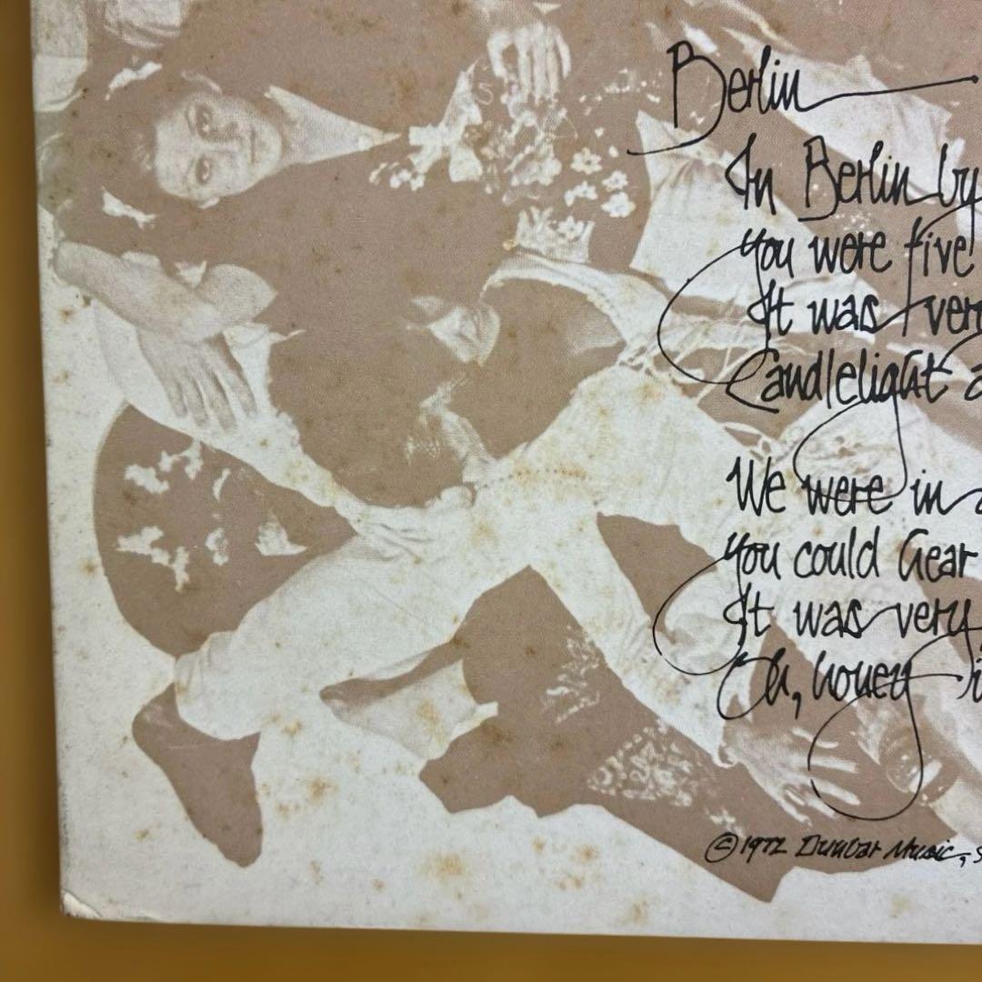 ベルリン/ルー・リード　国内盤レコード 別解説・歌詞カード付き1974年