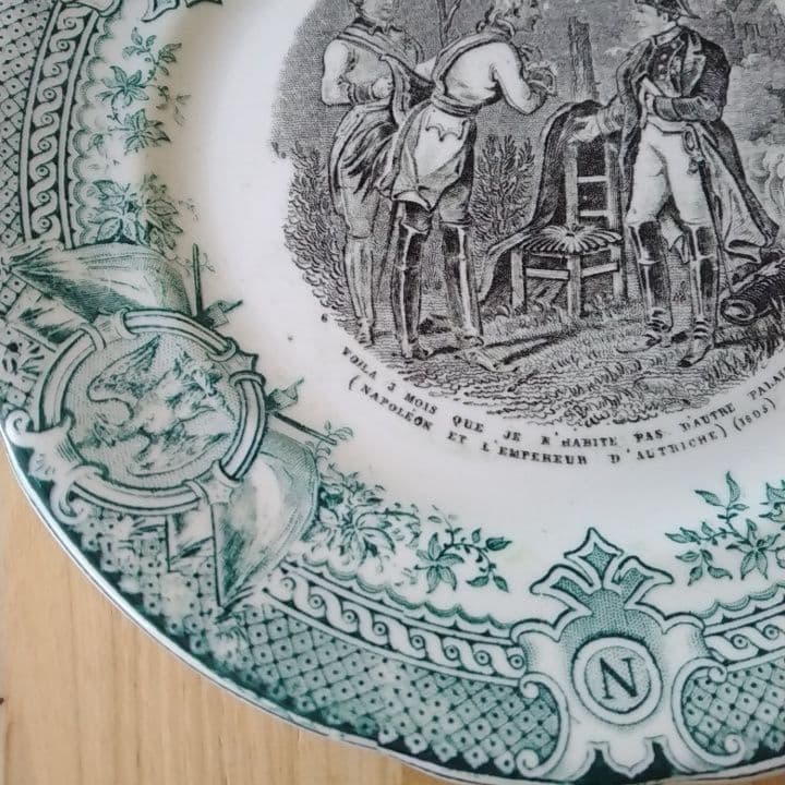 【専用】フランスアンティーク　サルグミンヌグリザイユ　デザート皿