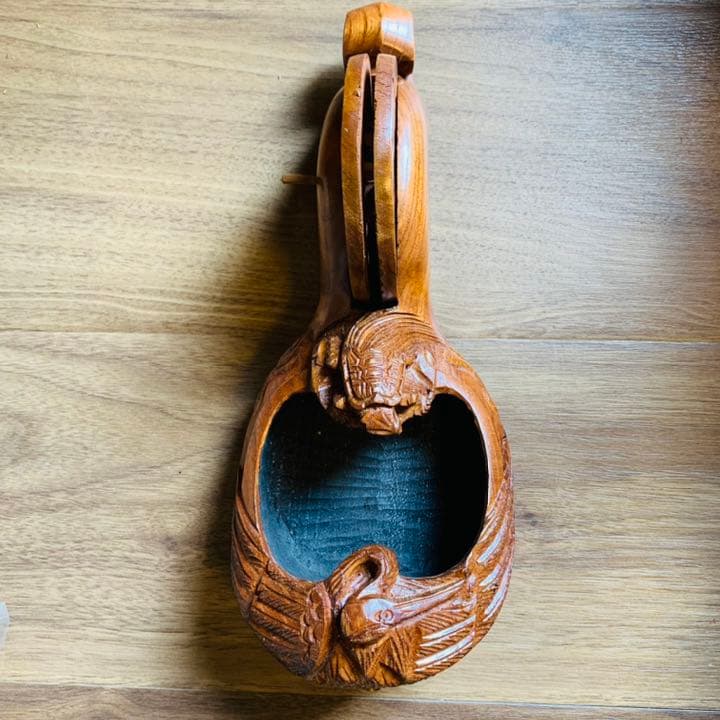 坪源 墨壺 ツルカメ坪 神代仕上 225mm 鶴亀  欅 宮大工 大工 神社仏閣