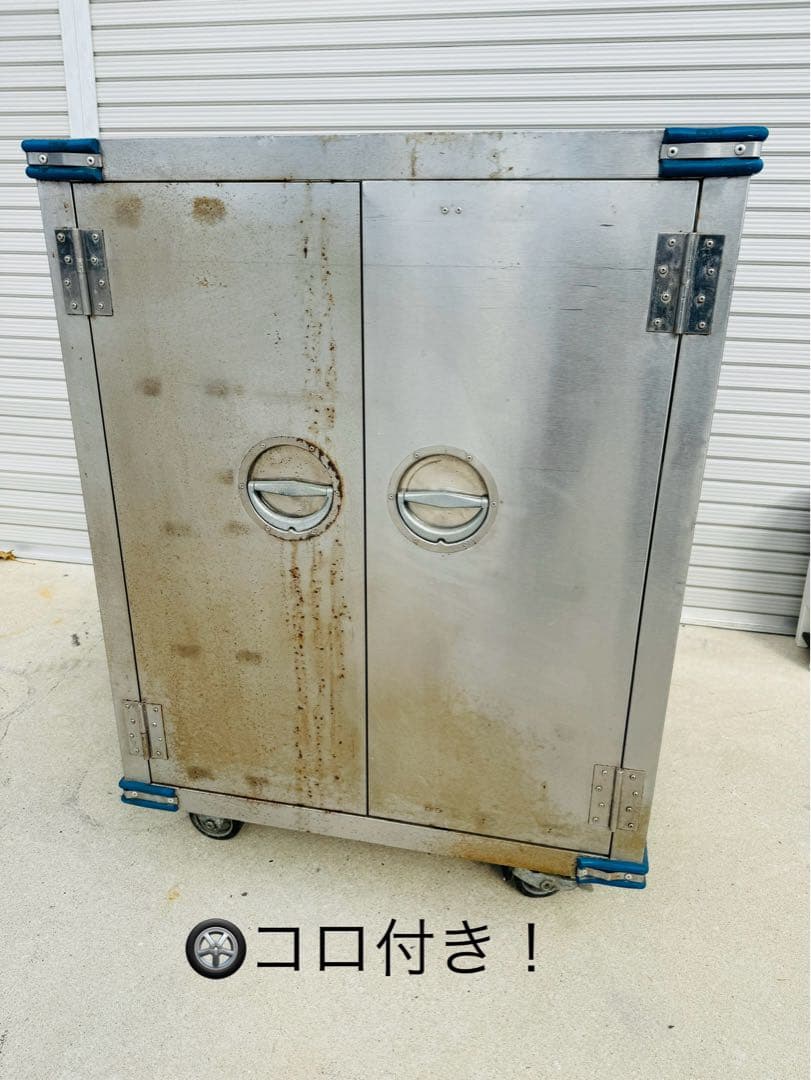 福岡発　NITCHO ステンレス棚扉付き　キャリー　移動 病院　老人ホーム　施設