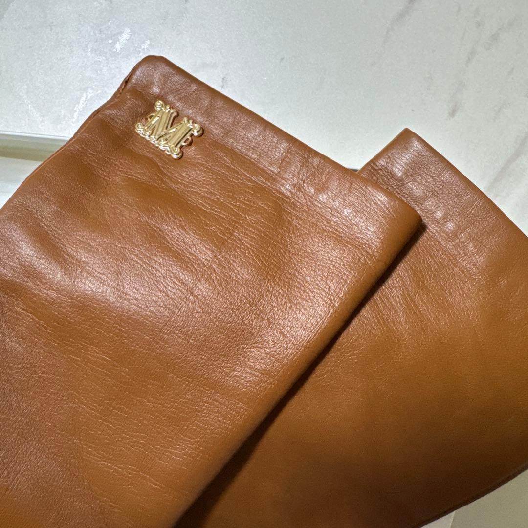 【バンブ様】マックスマーラ　ブラウン 羊革 手袋 Mサイズ