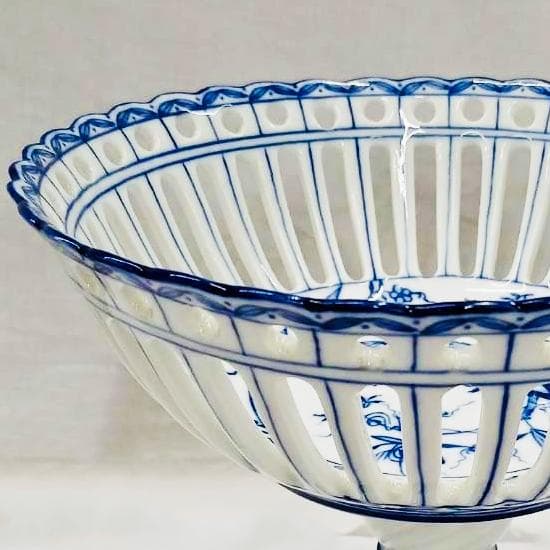 【新品・未使用】青と白のコンポート