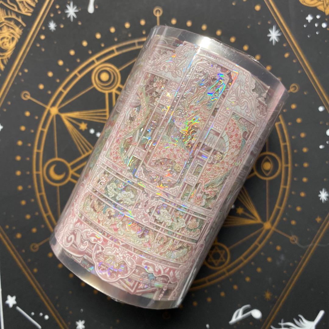 【Q】海外　10m巻　貝殻光マスキングテープ　動物系/装飾系/お花系/古風系