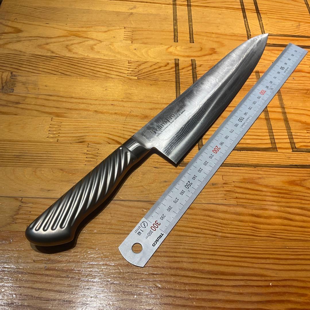 藤次郎プロ　ニッケルダマスカス　牛刀　240mm F-1033