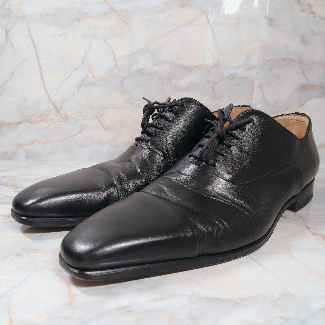 MAGNANNI 内羽根 ストレートチップ 43 黒 本革