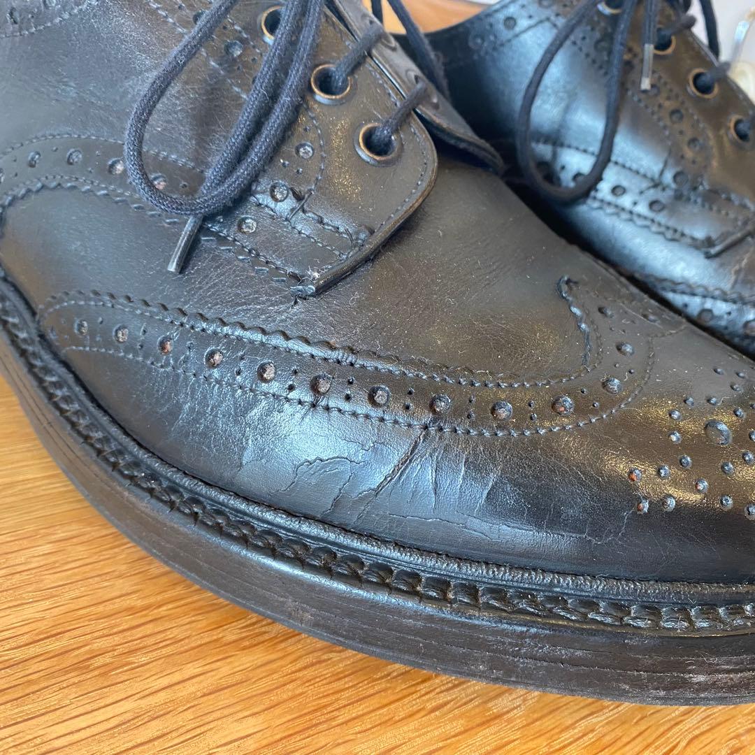 90s Tricker'sトリッカーズ バートン フルブローグダービーUK8.5