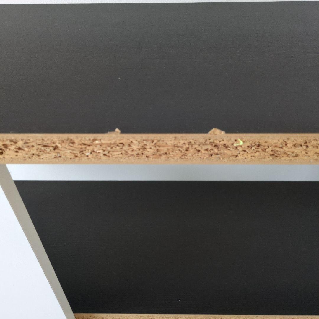 木製ラック 4段 ブラック＆ホワイト