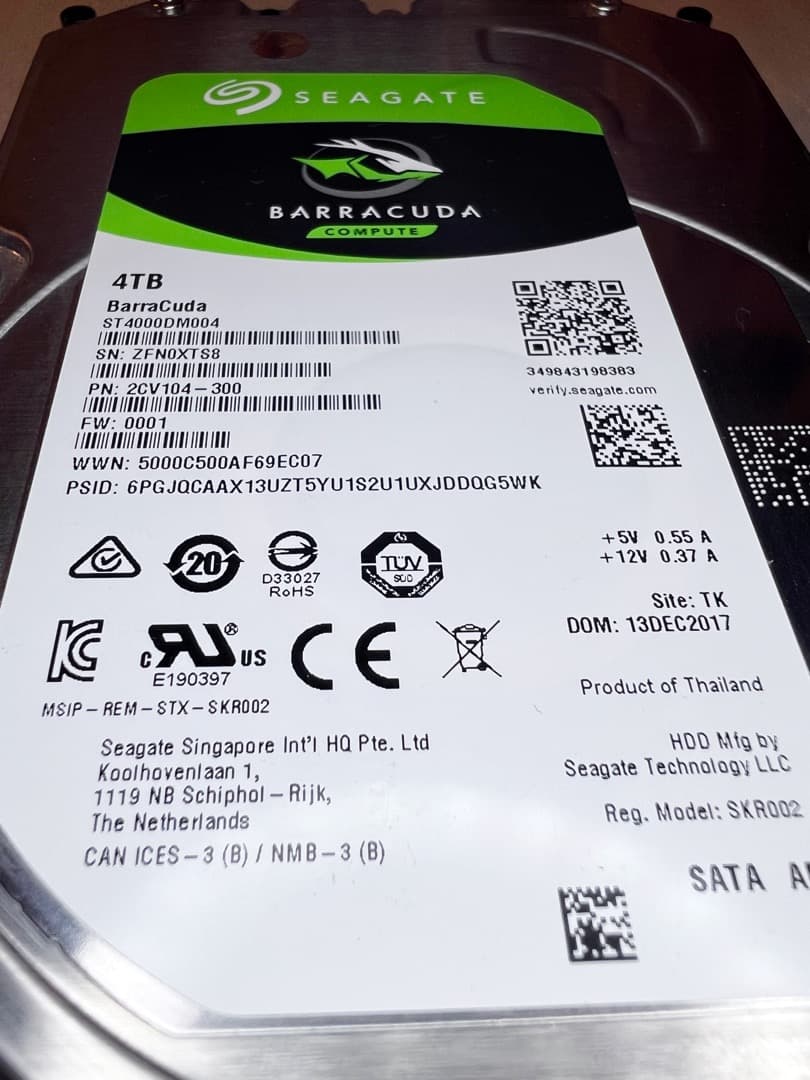 ★SEAGATE ST4000DM004 [4TB SATA600]★正常092