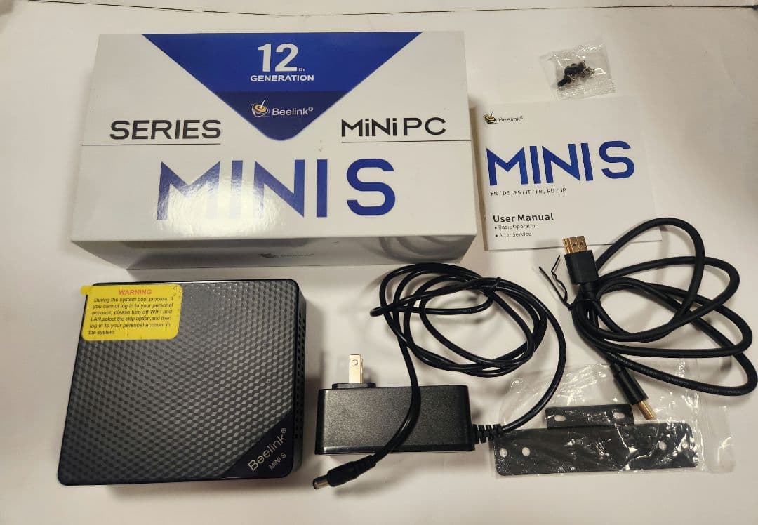2TB SSD 換装済み Beelink MINI S12 ミニboxPC