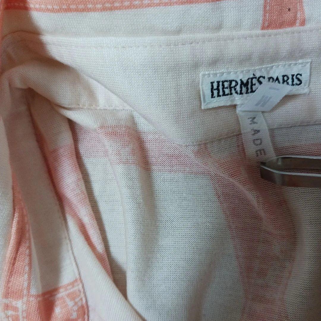 エルメス　マンジェラ　ボルデュック柄　HERMES　半袖　ポロシャツ