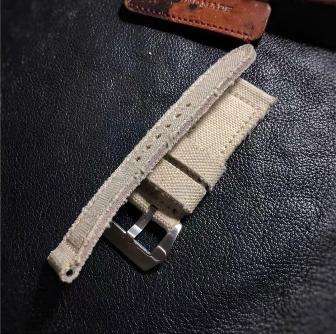 ハンドメイド パネライ など用 ヴィンテージ キャンバス 26mm 尾錠なし