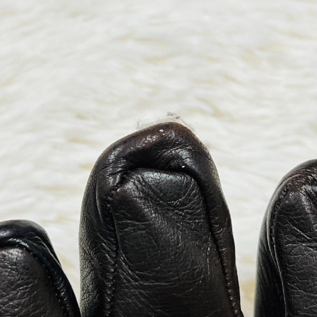 ⭐️希少⭐️グッチ　カーリー　ムートン手袋　ラムレザー　GGエンボス モノグラム