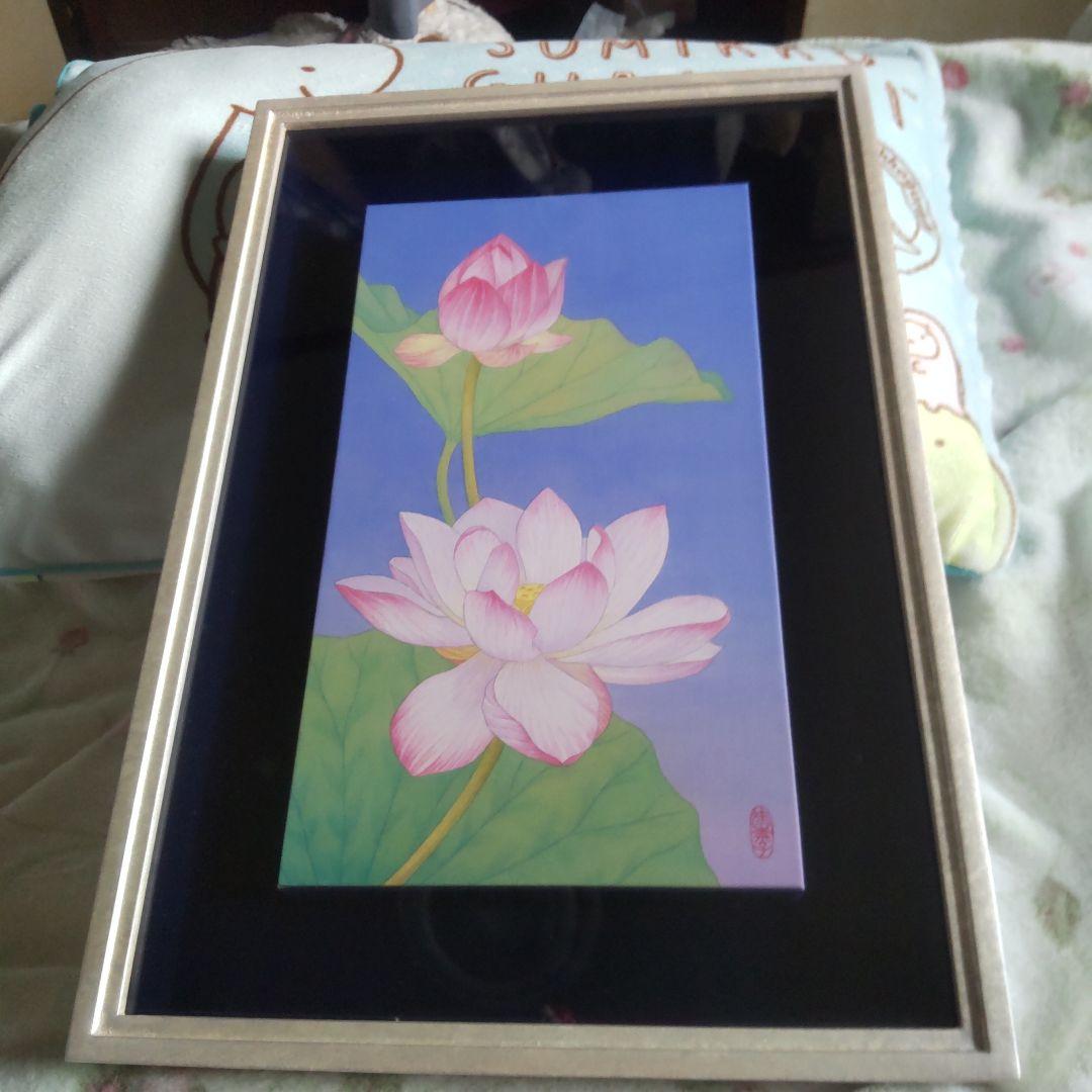1月セール 日本画 蓮の絵画