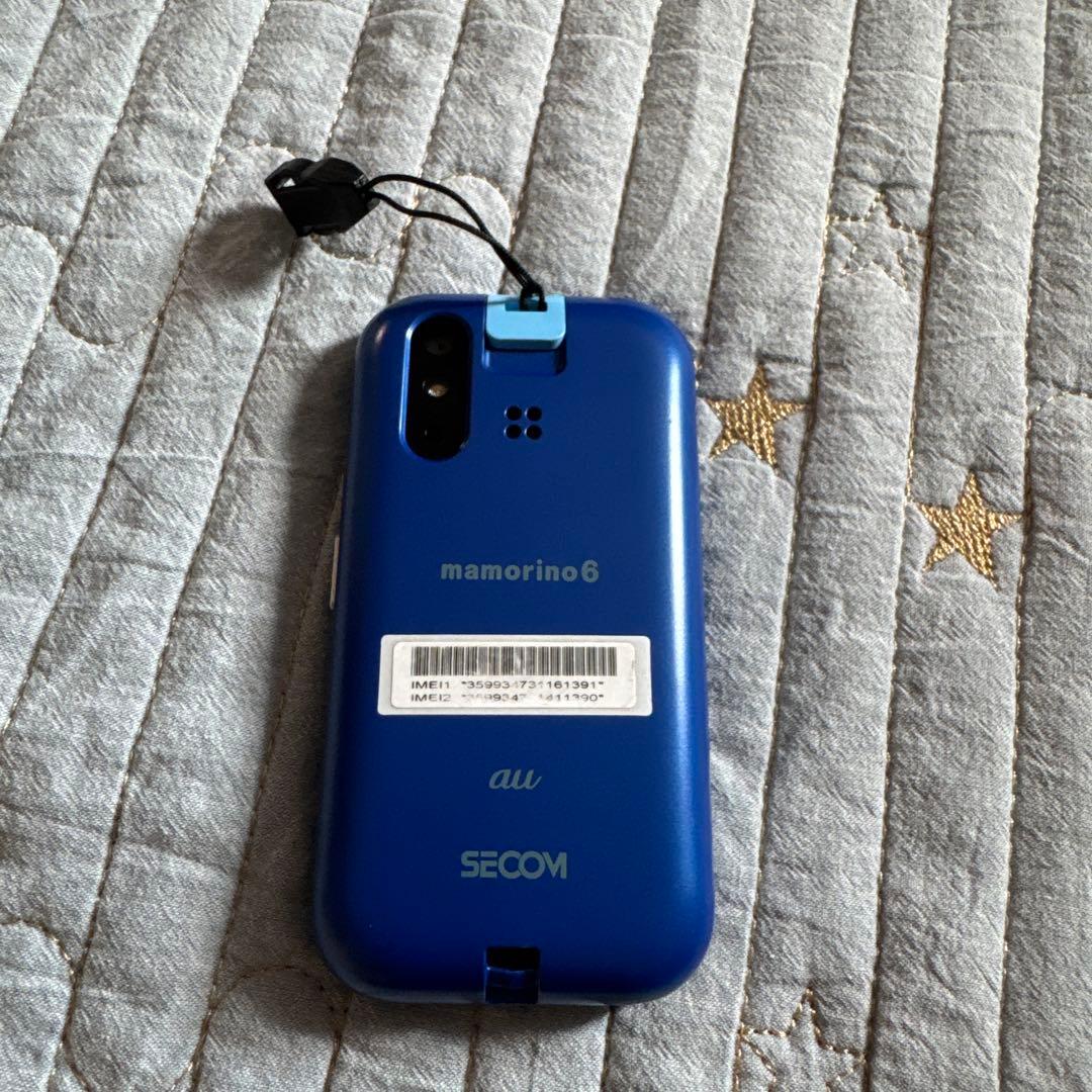 マモリーノ6mamorino6 青　auキッズホン　カメラ付き