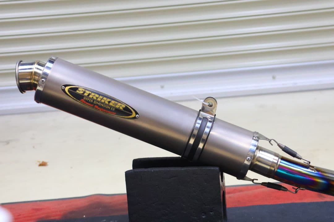 ZRX400 ZRX2 ストライカー　フルチタン手曲げマフラー