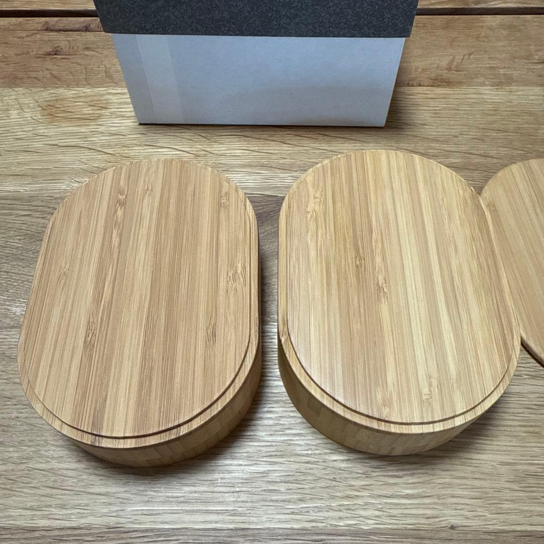 おまとめ2点 楕円2段と角形1段　弁当箱　未使用　曲げわっぱ