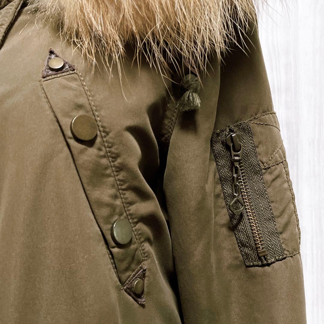 モッズコート リアルファー 平成ギャル y2k グランジ ミリタリー カーキ