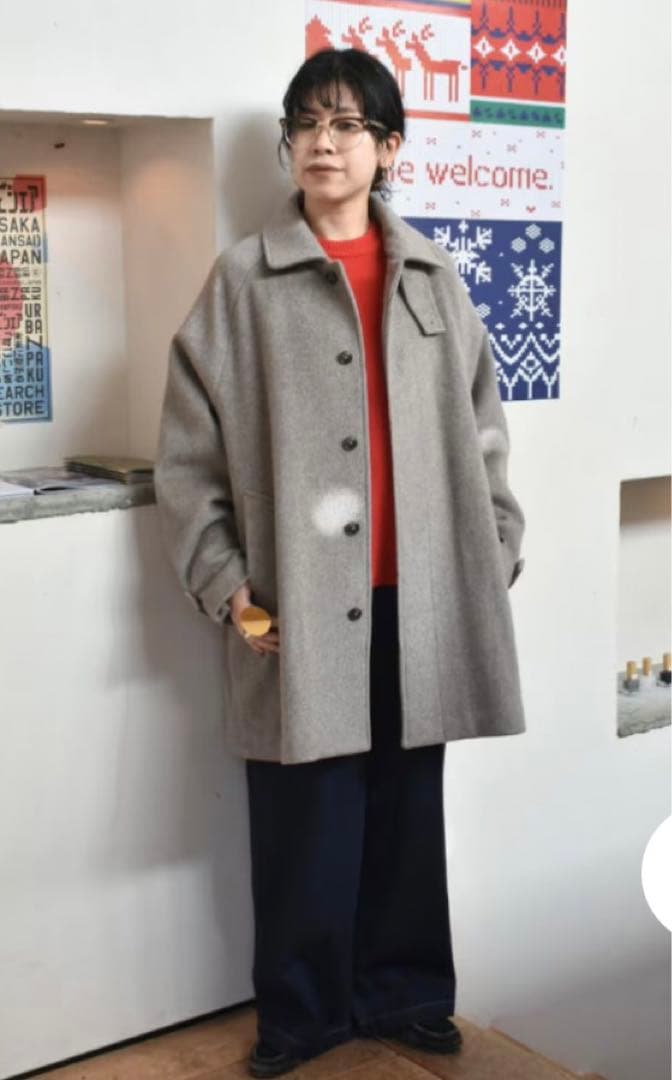タグ付き未使用品　かぐれ　ウールバックタックショートコート