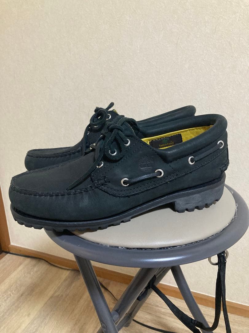 Timberland ティンバーランド デッキモカシンシューズ 黒US7.5