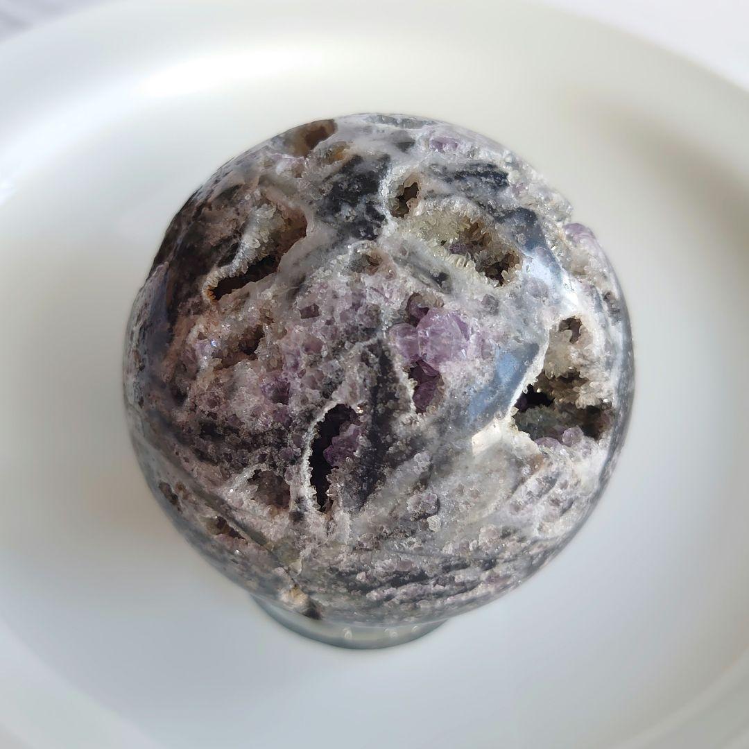 スファレライトアメジスト共生　スフィア　丸玉　素敵な逸品