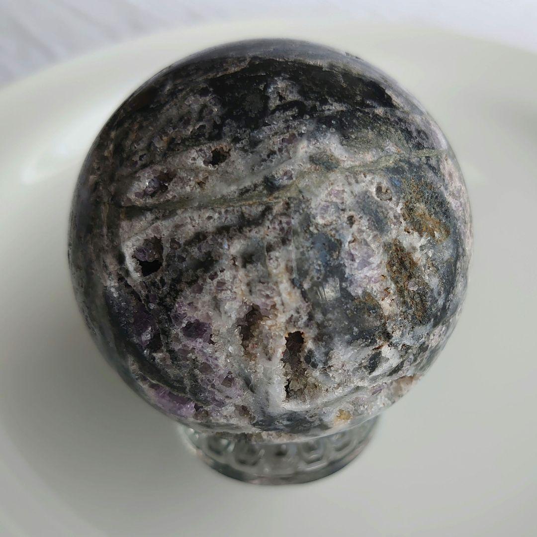 スファレライトアメジスト共生　スフィア　丸玉　素敵な逸品