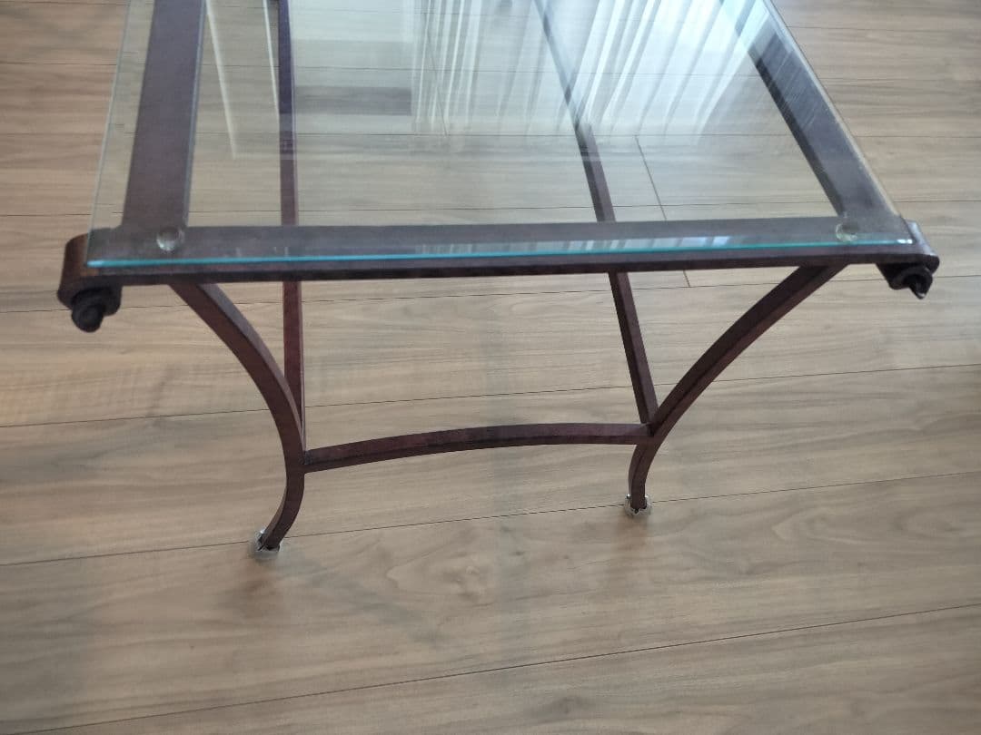 イタリア直輸入センターテーブル　 ガラス・アイアン