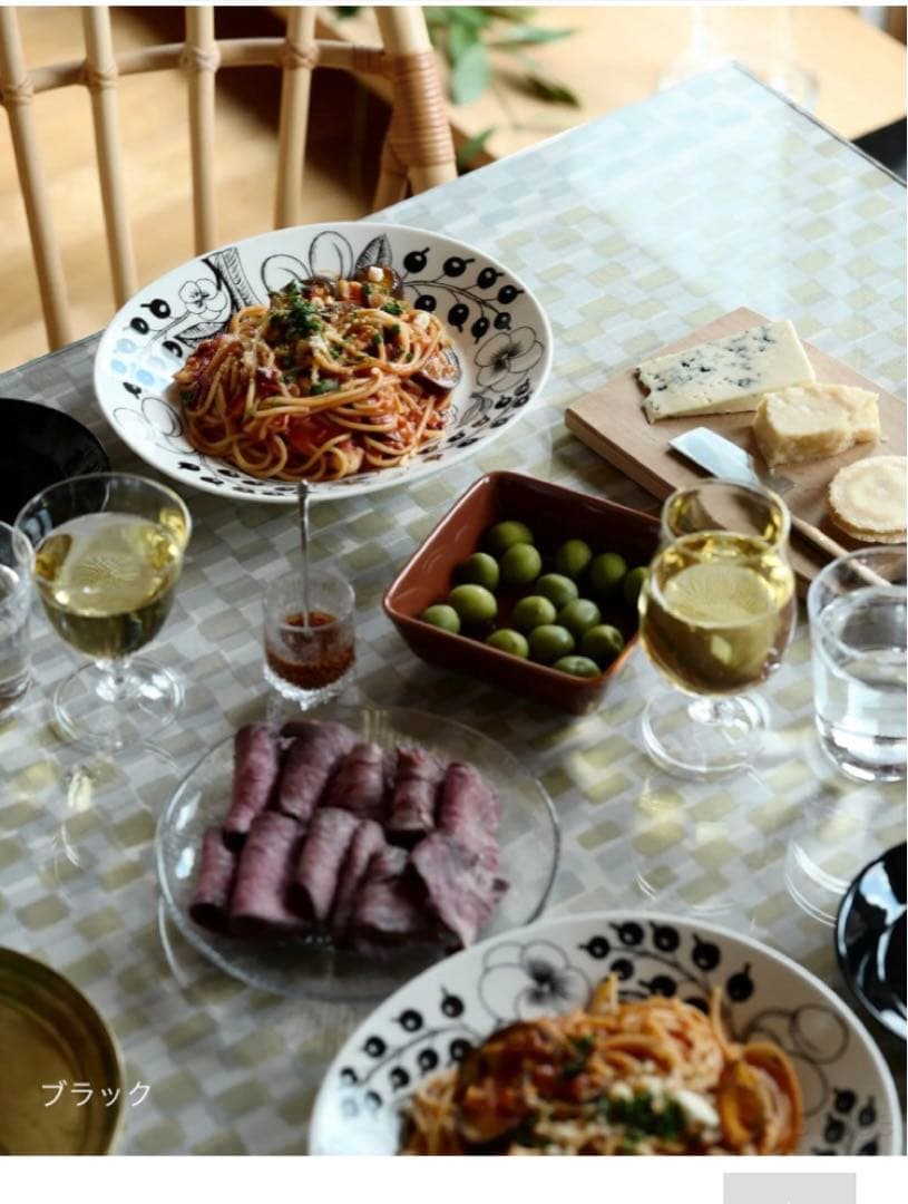 アラビア ブラックパラティッシ オーバル プレート　25cm ２枚セット