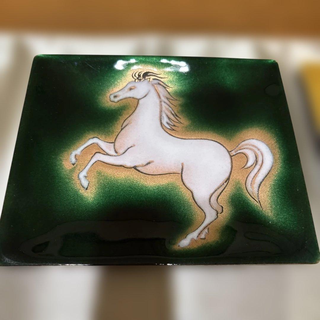 レア ヴィンテージ 安藤七宝店の七宝焼の飾皿　8枚セット