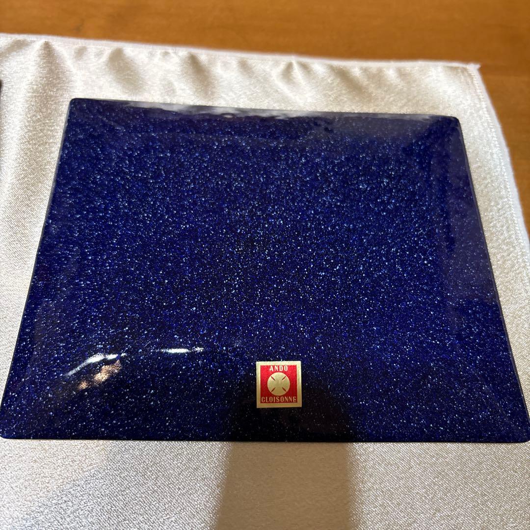 レア ヴィンテージ 安藤七宝店の七宝焼の飾皿　8枚セット