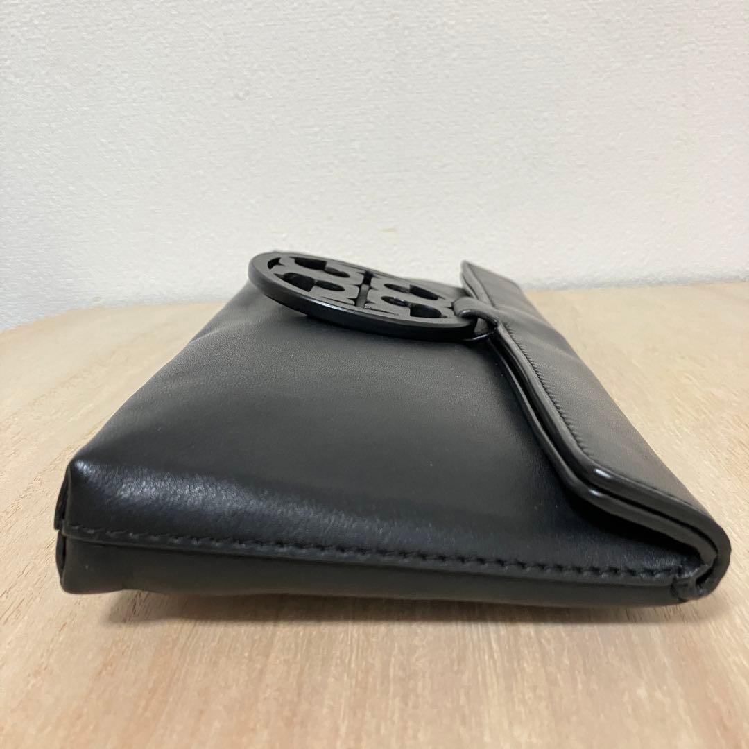 訳あり✨未使用級✨トリーバーチ✨ミラー✨クラッチバッグ✨ブラックロゴ