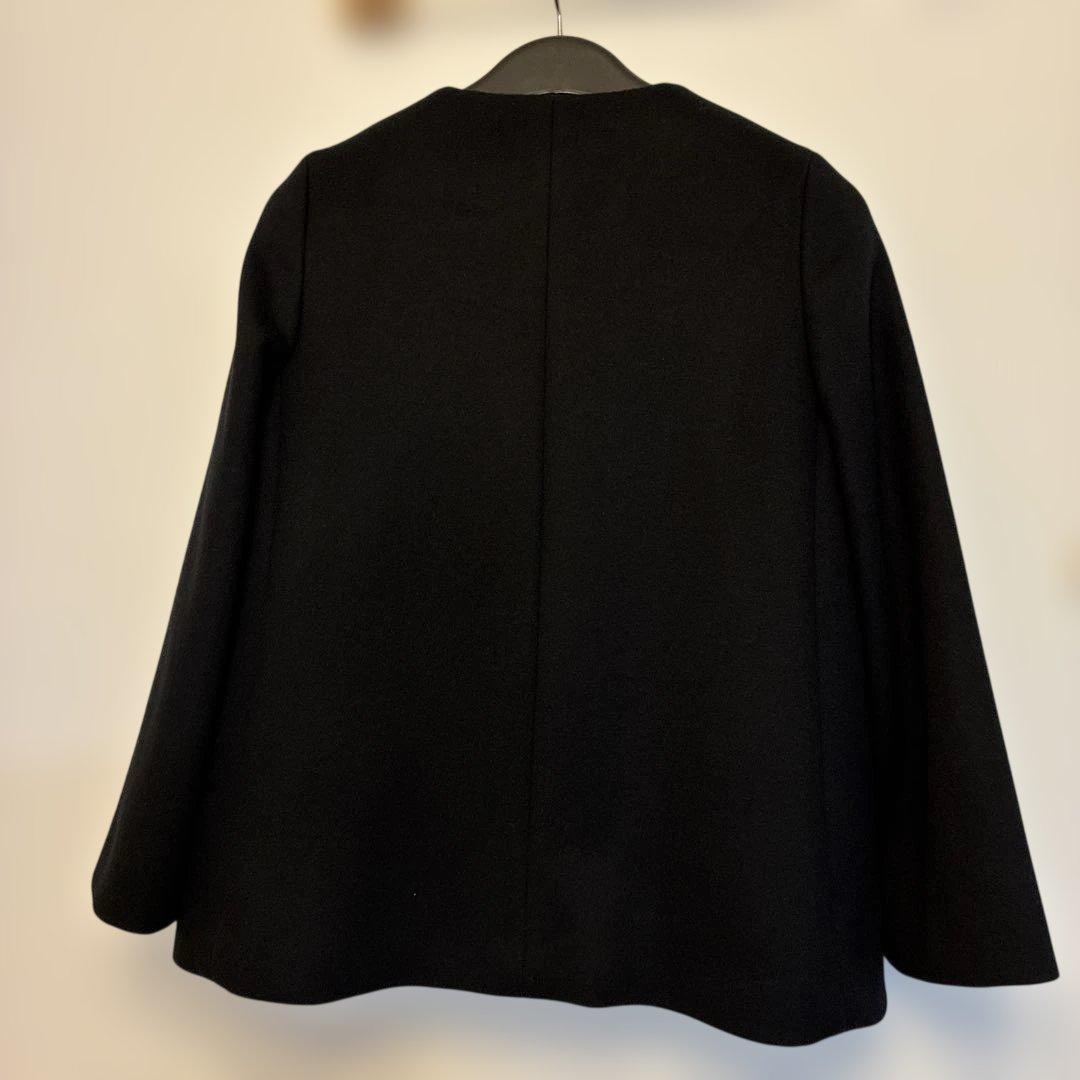 【★新品】BEAUTY&YOUTH SP120フレアノーカラーコート 黒　M